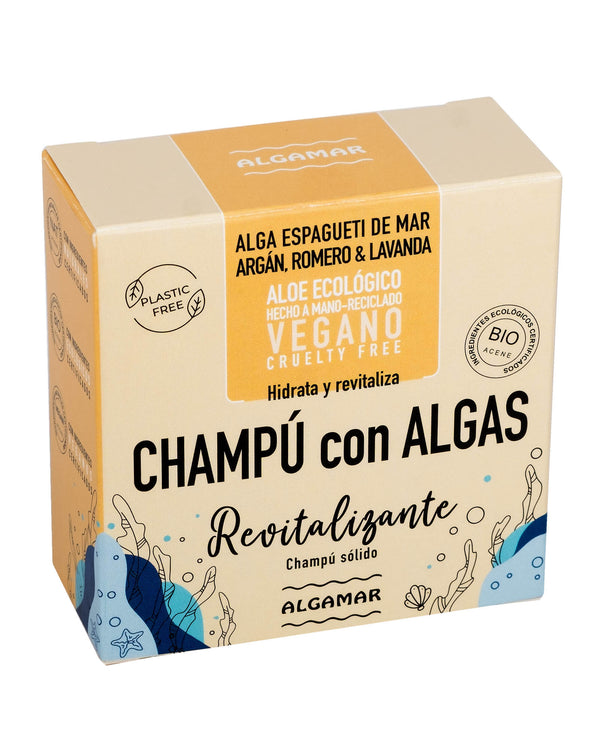 Champú con algas, en pastilla. 100 gr.