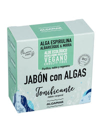 Jabón corporal con algas, en pastilla de 100 gr.